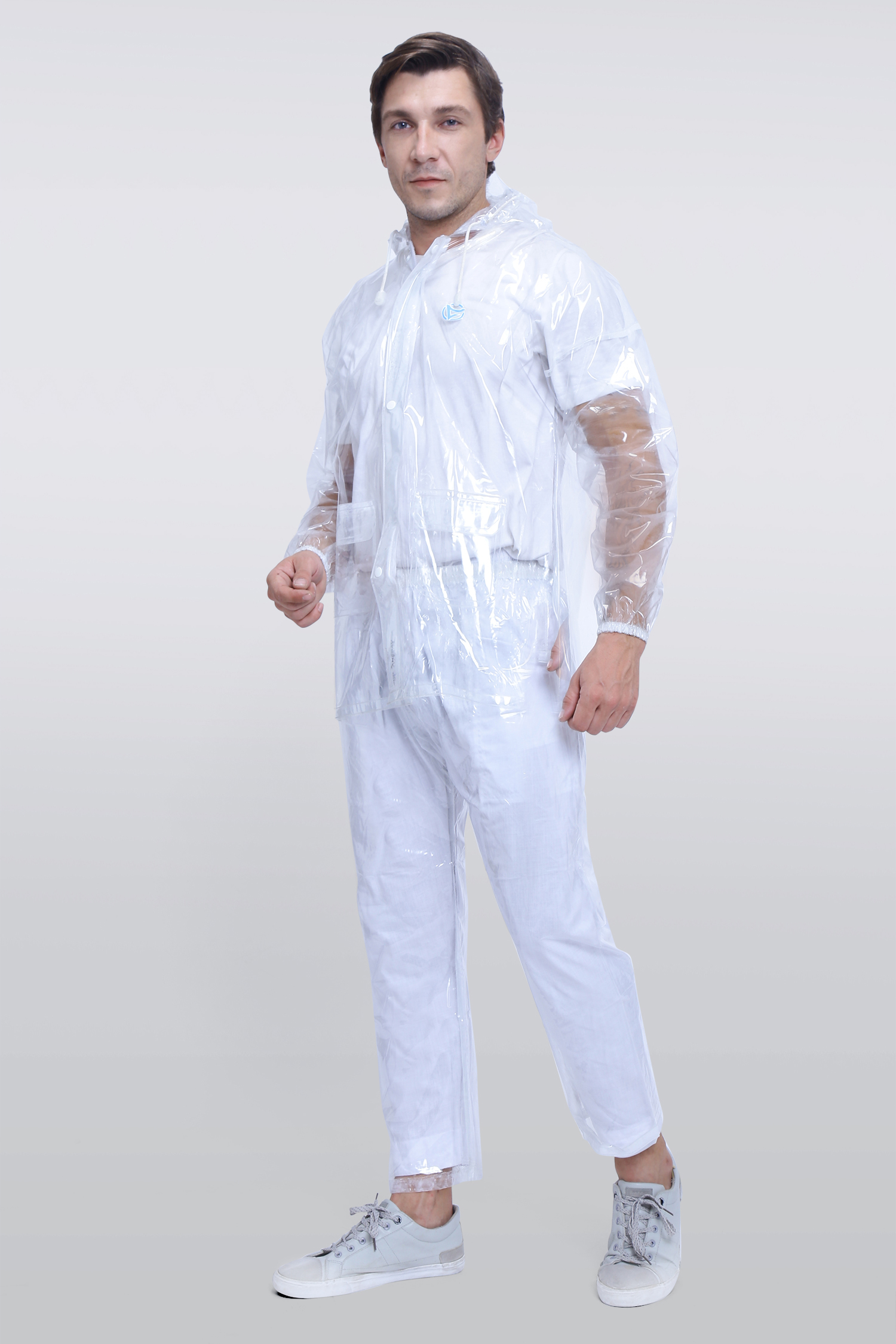 Unisex Transparent Rain Suit - Aqua NX