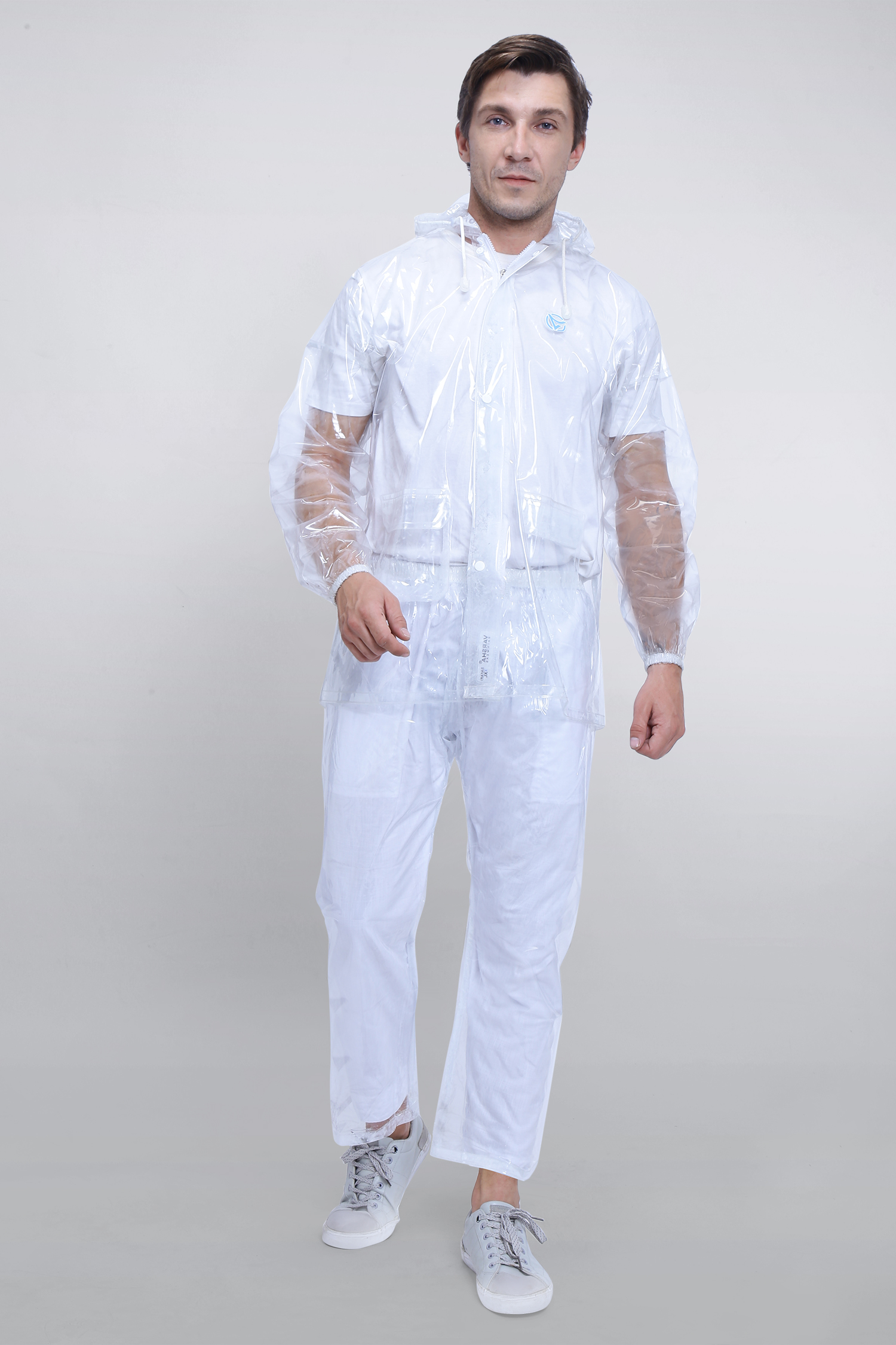 Unisex Transparent Rain Suit - Aqua NX