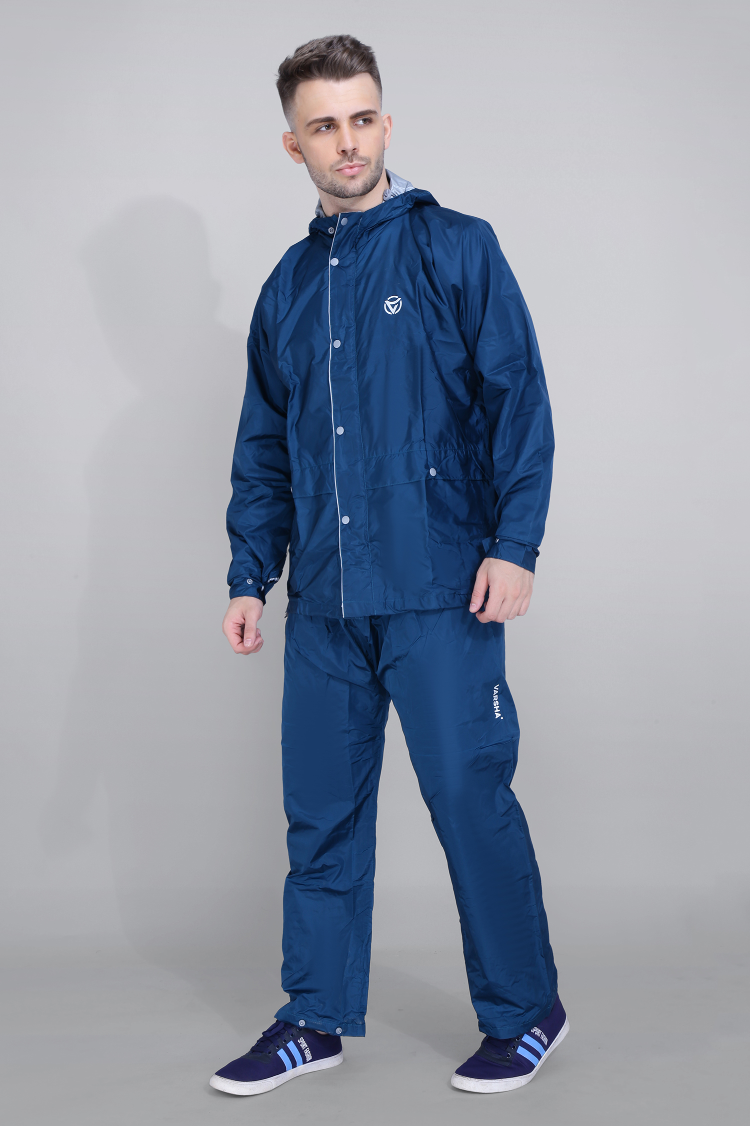 Buy Aristocrat RainwearMens Raincoat Set Coat with Pant Waterproof with  Adjustable Hood Rain Suit Online at desertcartINDIA