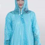 Unisex Rain Poncho with Web Design - P005 - Blue, Free Size