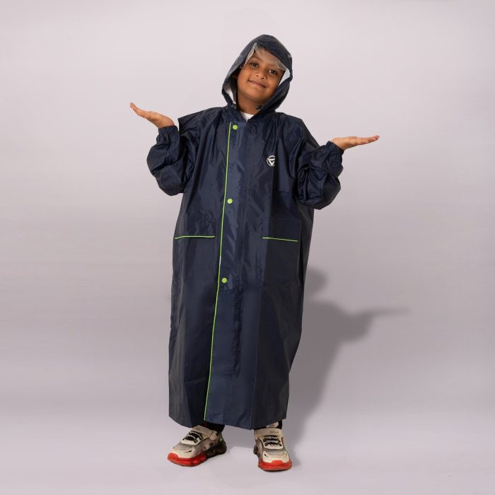 Kids Hooded Raincoat – Plain