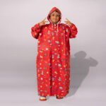 Kids Hooded Raincoat – Space Design