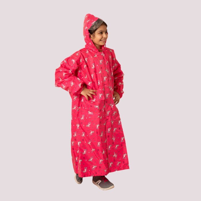 Kids Hooded Raincoat – Unicorn Design