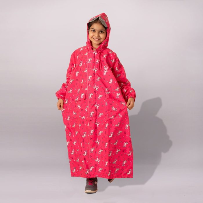 Kids Hooded Raincoat – Unicorn Design