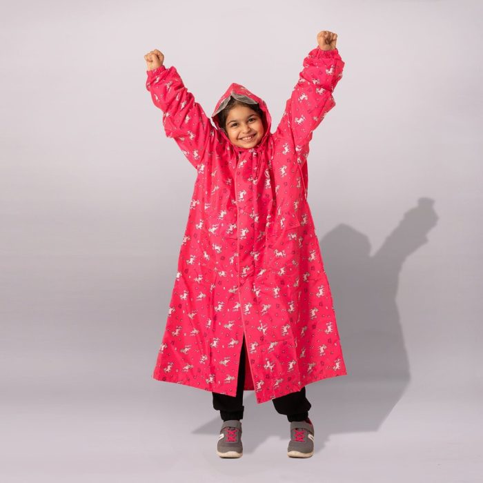 Kids Hooded Raincoat – Unicorn Design