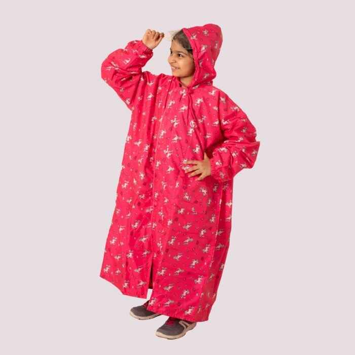 Kids Hooded Raincoat – Unicorn Design