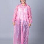 Varsha Gloss - Long Raincoat for Women,Waterproof and Striped