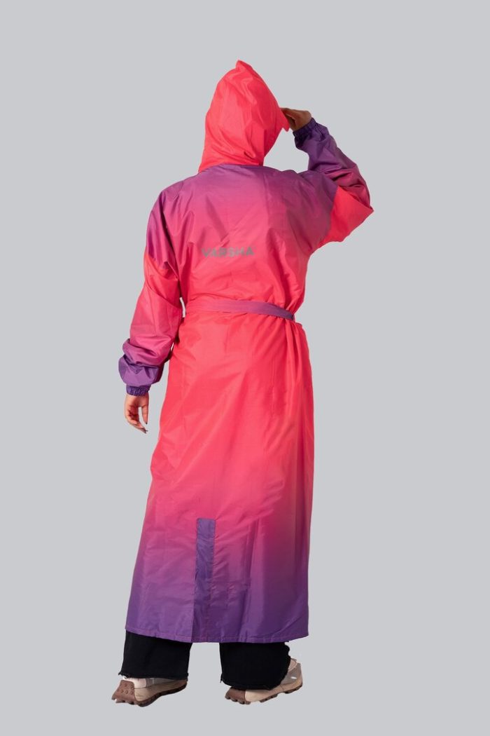 Ladies Raincoat - Gradient Print - Jungle green, L