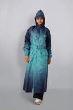 Ladies Raincoat - Gradient Print - Jungle green, L