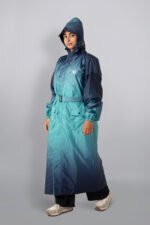 Ladies Raincoat - Gradient Print - Jungle green, L