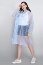 Unisex Rain Poncho with Raindrops
