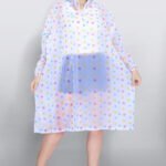 Unisex Rain Poncho with Color Dots