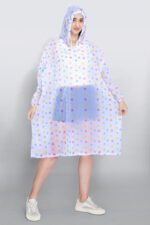 Unisex Rain Poncho with Color Dots