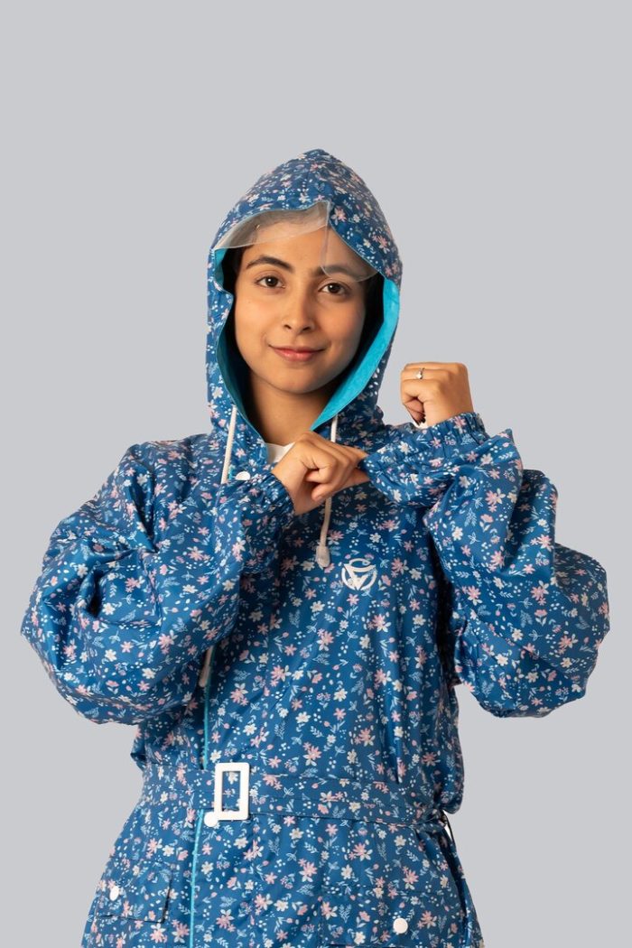 Ladies Raincoat Flower Design