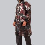 Unisex PVC Rain Poncho Military
