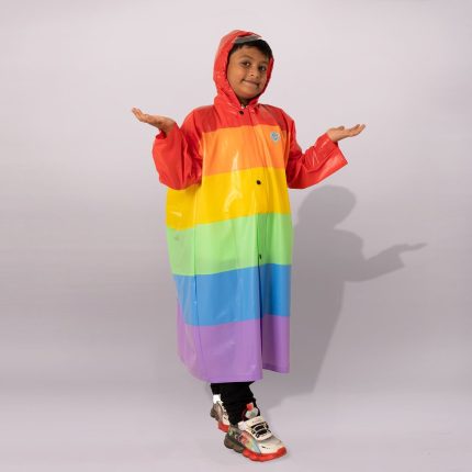 Kids Hooded Raincoat -Multicolor