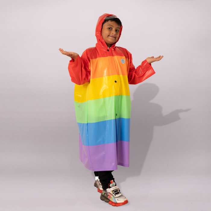 Kids Hooded Raincoat -Multicolor