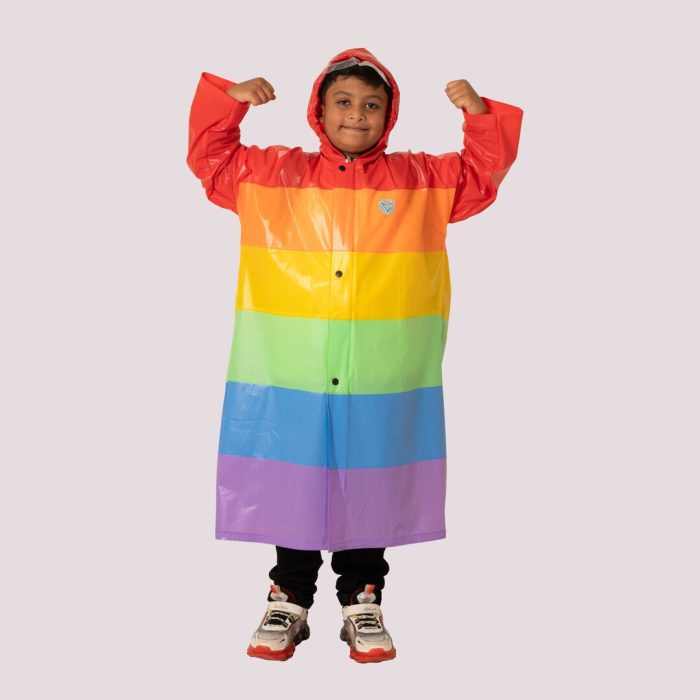 Kids Hooded Raincoat -Multicolor