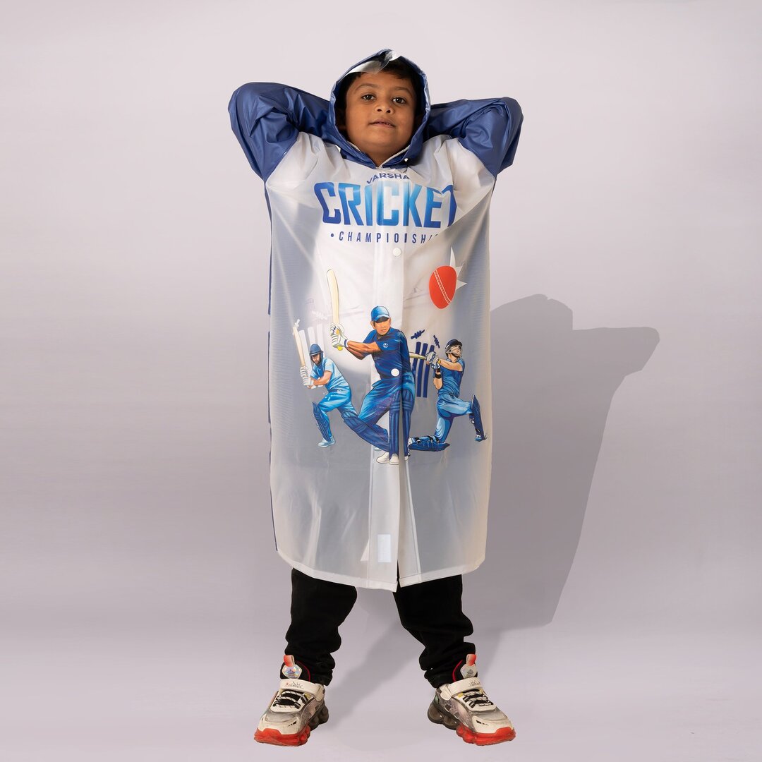 Kids Hooded Raincoat – Game Print
