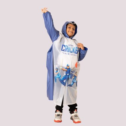 kids hooded raincoat cricket print