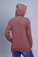 Whitearth Fleece Jacket for Women with Hoodie and Zipper Pockets(L-800) - Image 2