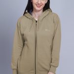 Whitearth Fleece Jacket for Women with Hoodie and Zipper Pockets(L-800)