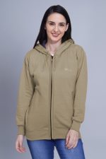 Whitearth Fleece Jacket for Women with Hoodie and Zipper Pockets(L-800)