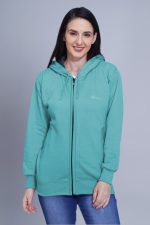 Whitearth Fleece Jacket for Women with Hoodie and Zipper Pockets(L-800) - Image 2