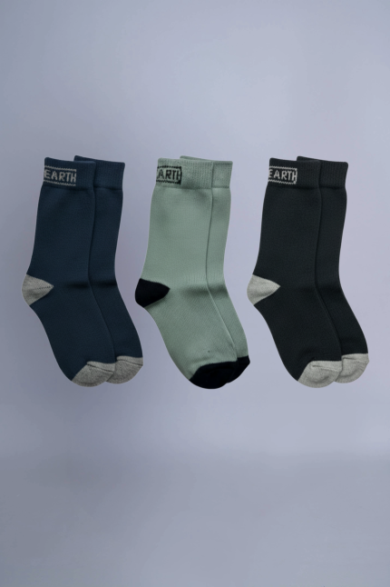 WHITEARTH Calf Length Kids Socks - Pack of 3